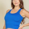 Ribbed Tank Top – Stretch Rib Knit, Multiple Colors