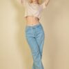 Cropped French Terry Top with Toggle Drawstring