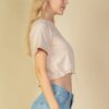 Cropped French Terry Top with Toggle Drawstring