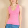 Ribbed V-Neck Sleeveless Tank – Stretch Jersey