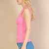 Ribbed V-Neck Sleeveless Tank – Stretch Jersey