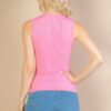 Ribbed V-Neck Sleeveless Tank – Stretch Jersey