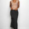 Ribbed V-Neck Sleeveless Tank – Stretch Jersey