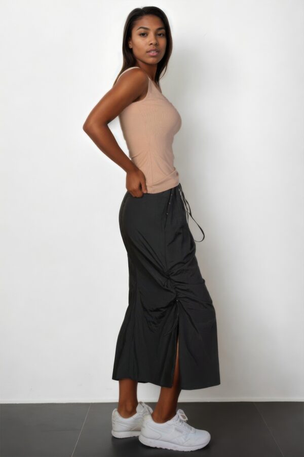 Ribbed V-Neck Sleeveless Tank – Stretch Jersey
