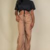 Tie-Front Drawstring Crop Top – High-Stretch Jersey