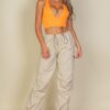 Ribbed Plunge Neck Crop Top – Slim Cropped Knit