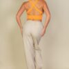 Ribbed Plunge Neck Crop Top – Slim Cropped Knit