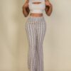 Ribbed Cut-Out Front Crop Top – Lightweight Rib Knit