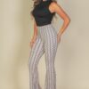 Ribbed Knit Sleeveless Top with Ruched Side