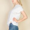 Batwing Sleeve Twist-Front Tee – Soft Polyester-Cotton