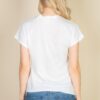 Batwing Sleeve Twist-Front Tee – Soft Polyester-Cotton