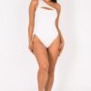 Ribbed One-Shoulder Cut-Out Bodysuit – Sleek Knit