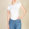 Short Sleeve Crew-Neck Bodysuit – Stretch Jersey