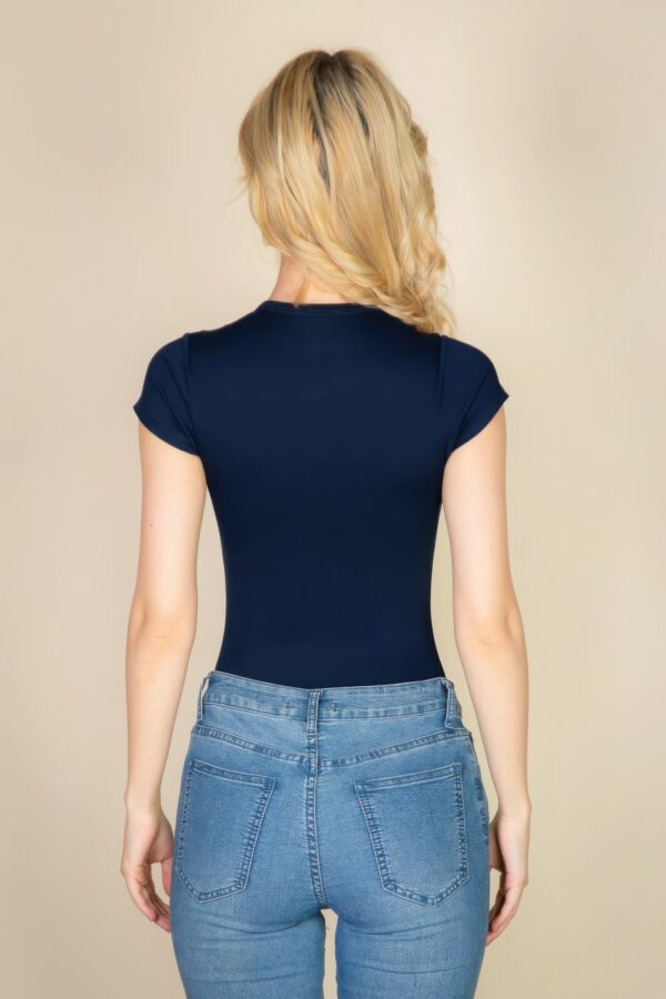 Short Sleeve Crew-Neck Bodysuit – Stretch Jersey