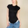 Short Sleeve Crew-Neck Bodysuit – Stretch Jersey