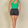 Ribbed One-Shoulder Cross-Strap Crop Top