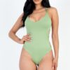 Crisscross Back V-Neck Bodysuit – Solid Colors