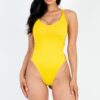 Crisscross Back V-Neck Bodysuit – Solid Colors