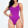 Crisscross Back V-Neck Bodysuit – Solid Colors