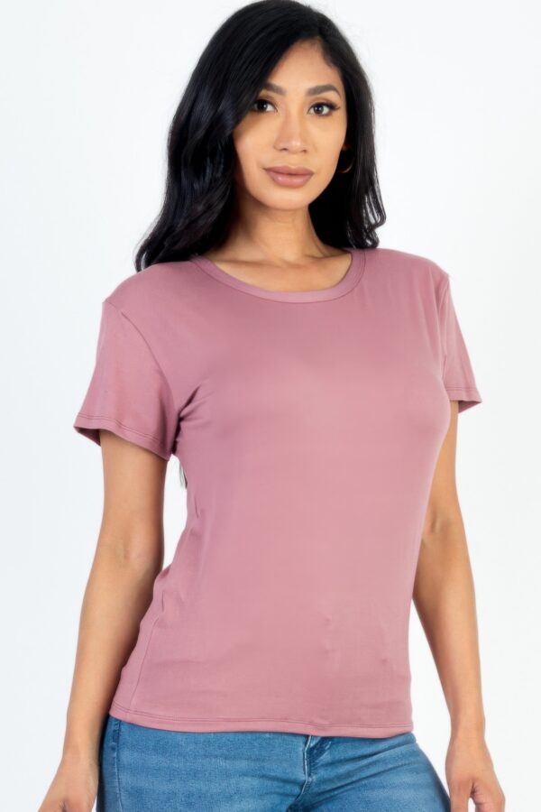 Basic Short Sleeve T-shirt – Lightweight Stretch Jersey