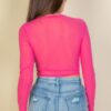 Sheer Mesh Long-Sleeve Crop Top – Edgy Layering