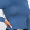 Mock Neck Long Sleeve Jersey Top – Lightweight Stretch