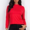 Mock Neck Long Sleeve Jersey Top – Lightweight Stretch