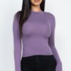 Mock Neck Long Sleeve Jersey Top – Lightweight Stretch