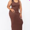 Plus Size Maxi Dress – High-Stretch Jersey