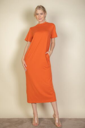 Side Pocket Tee Dress – Stretch Jersey