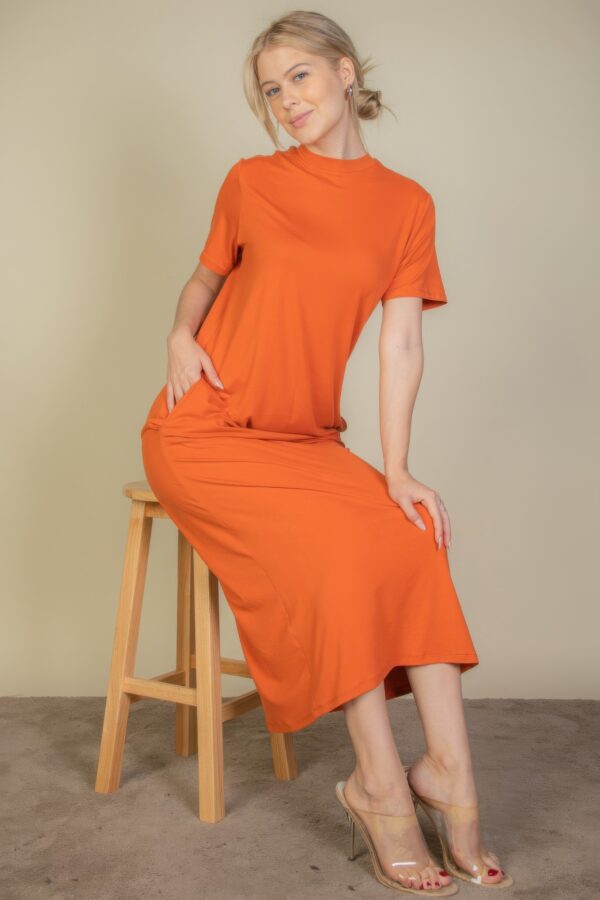 Side Pocket Tee Dress – Stretch Jersey