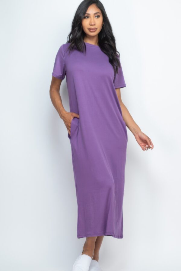 Side Pocket Tee Dress – Stretch Jersey