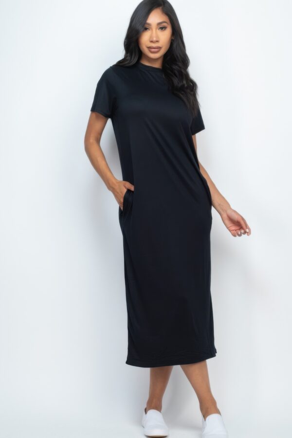Side Pocket Tee Dress – Stretch Jersey