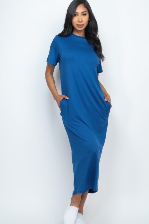 Side Pocket Tee Dress – Stretch Jersey