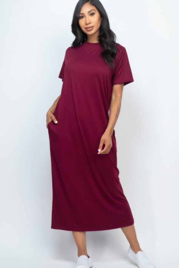 Side Pocket Tee Dress – Stretch Jersey