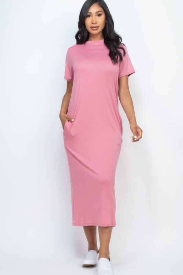 Side Pocket Tee Dress – Stretch Jersey