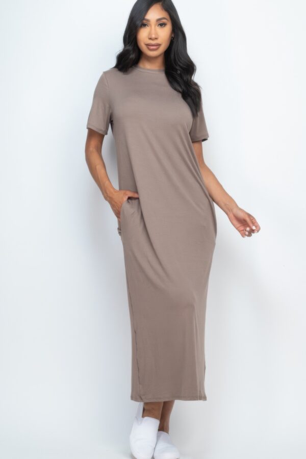Side Pocket Tee Dress – Stretch Jersey