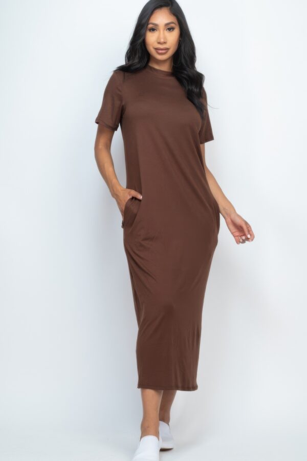 Side Pocket Tee Dress – Stretch Jersey