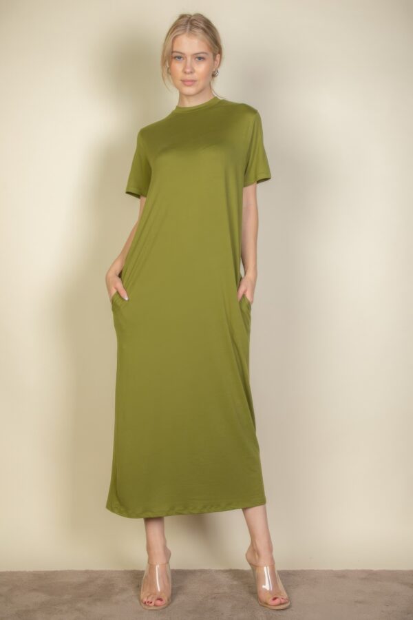 Side Pocket Tee Dress – Stretch Jersey