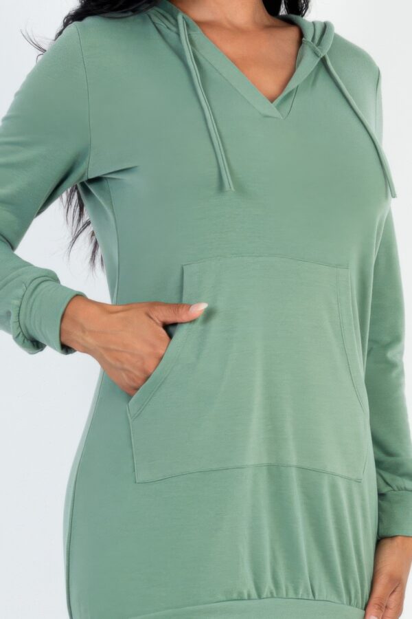 French Terry Hoodie Mini Dress – Cozy Relaxed Silhouette