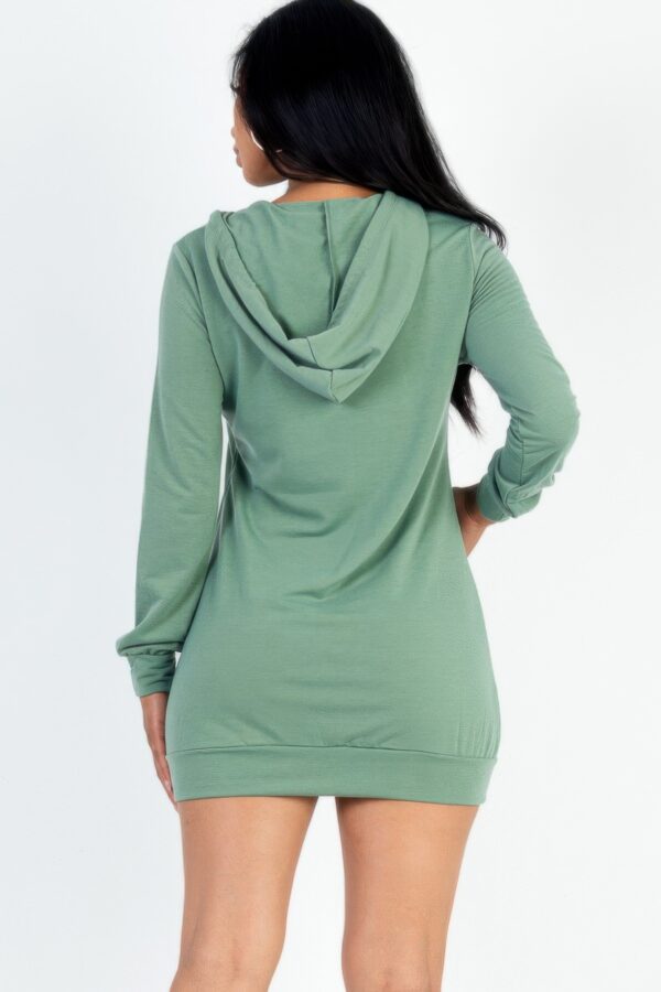 French Terry Hoodie Mini Dress – Cozy Relaxed Silhouette