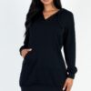 French Terry Hoodie Mini Dress – Cozy Relaxed Silhouette