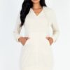 French Terry Hoodie Mini Dress – Cozy Relaxed Silhouette