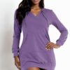 French Terry Hoodie Mini Dress – Cozy Relaxed Silhouette