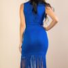 Sleeveless Fringe Midi Dress – Jersey Fringe Hem
