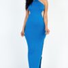 Backless Tie Maxi Dress with Thigh Split