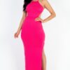 Backless Tie Maxi Dress with Thigh Split