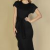 Tie-Front Midi Dress with Side Slit