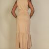 Sleeveless Button-Front Tie-Waist Jersey Maxi Dress