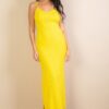 Long Ribbed Cami Dress with Side Slits – Stretch Knit